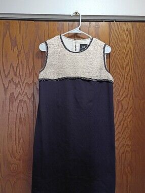 Madderson London Two-Tone Sleeveless Midi Dress in Pink and Black